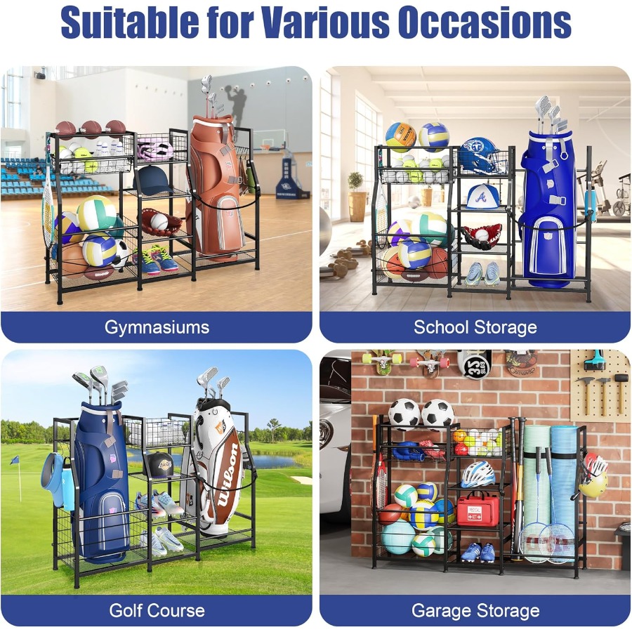 Golf Bag Stand Garage Storage  - đánh giá và giá Sports Equipment Golf