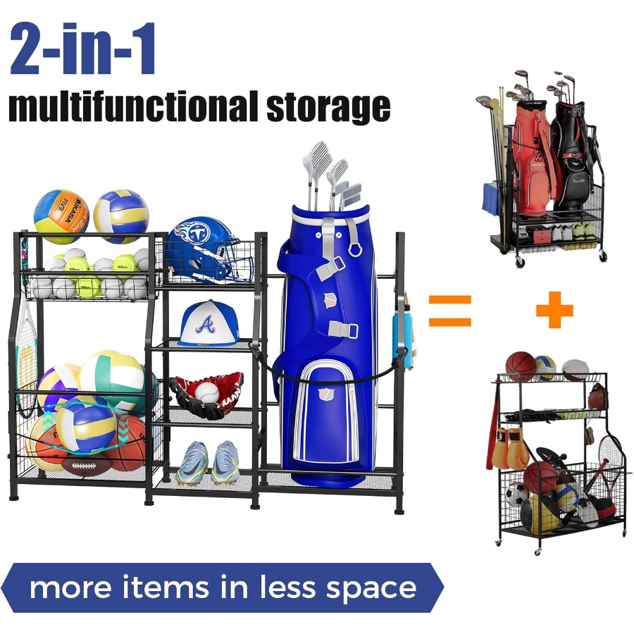 Golf Bag Stand Garage Storage  - đánh giá và giá Sports Equipment Golf