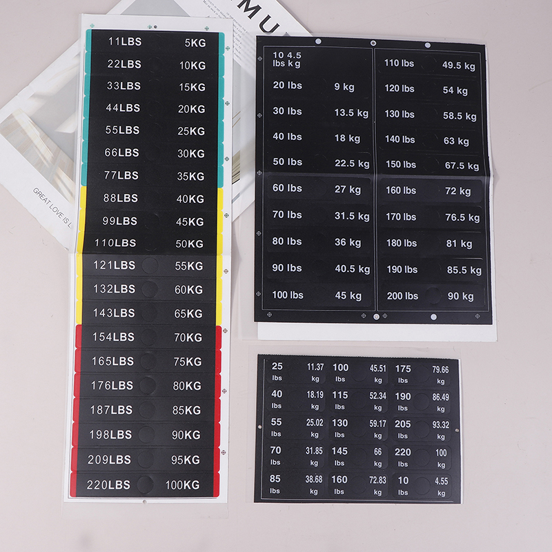 Weight Stack Labels 4.5kg To 1 - đánh giá và giá Sports Equipment Website
